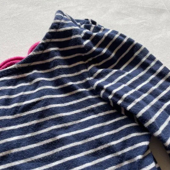 Crazy 8 Navy Blue Striped Shirt size 5/6 - Picture 3 of 6